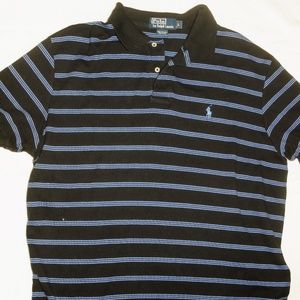 Mens Striped Polo